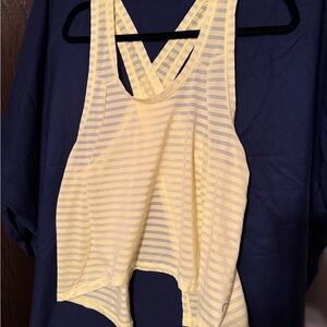 Yellow Striped Women's Tank Top